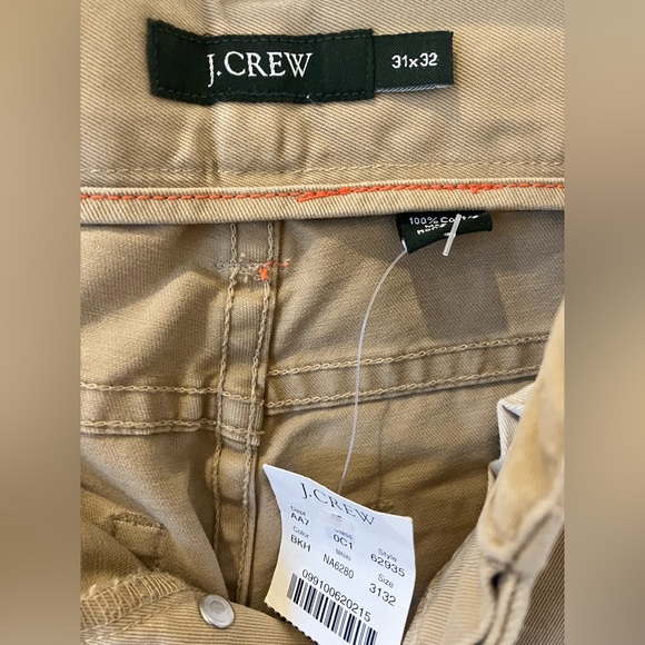 NWT- J.Crew Khaki Five-Pocket Pants. Size 31/32 - Picture 4 of 5